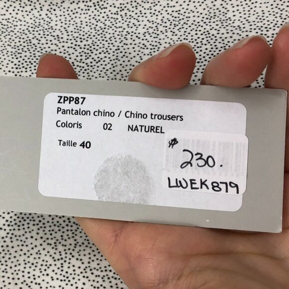 Eva Kayan EK Jeans Chino Trousers in white  with black dots ZPP87 Naturel sz 40 - Picture 4 of 15